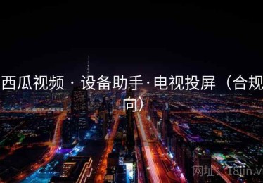 西瓜视频 · 设备助手·电视投屏（合规向）