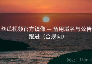 丝瓜视频官方镜像 — 备用域名与公告跟进（合规向）