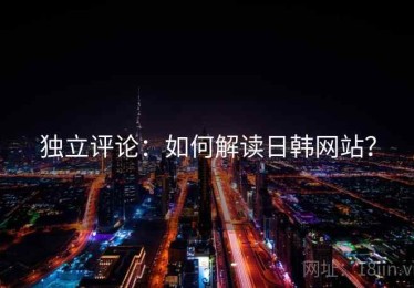 独立评论：如何解读日韩网站？