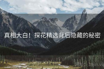 真相大白！探花精选背后隐藏的秘密
